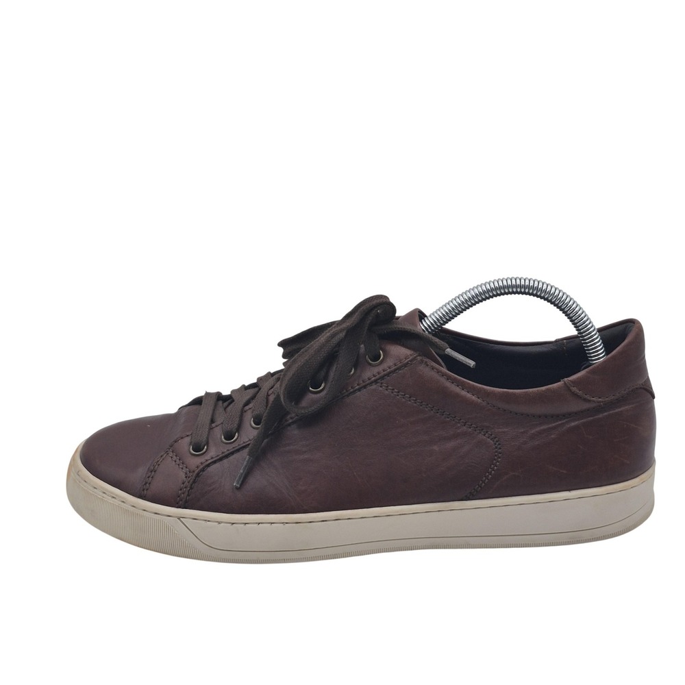 Bruno Magli Shoes Mens Size 10 Brown Leather Lace Up Casual Sneakers Westy II